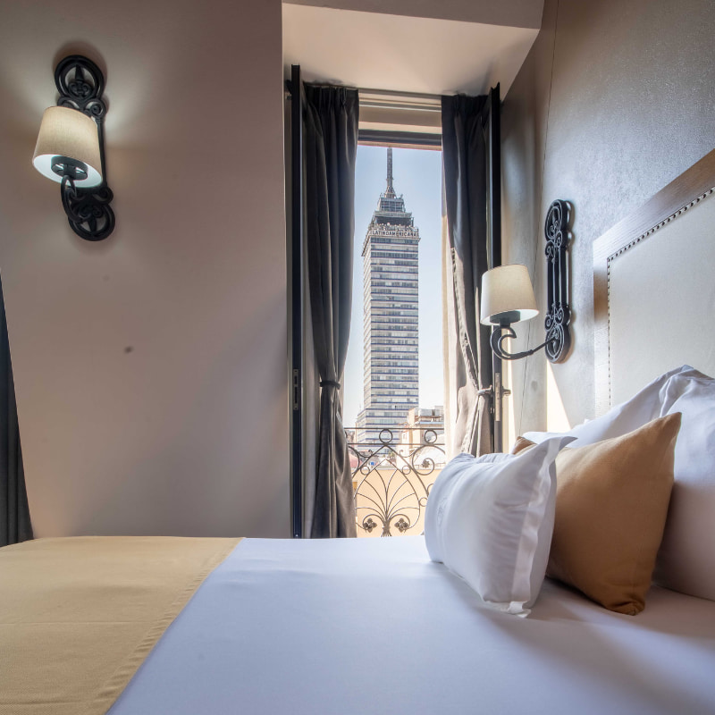 Habitación de Histórico Central con vista a la Torre Latinoamericana en Ciudad de México